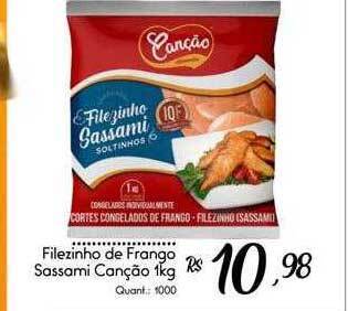Giassi Supermercados Filezinho de frango sassami canção oferta