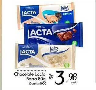 Giassi Supermercados Chocolate lacta barra oferta