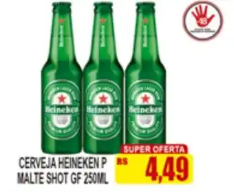 Cerveja Heineken P Malte Shot GF 250ml
