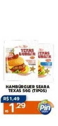 Pinheiro Supermercado Hambúrguer seara texas oferta