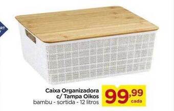 Carrefour Caixa organizadora c tampa oikos oferta