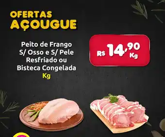 Comercial Esperança Peito de frango s osso e s pele resfriado ou bisteca congelada oferta