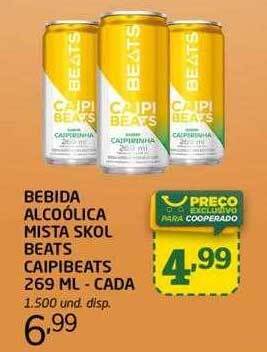 Cooper Bebida alcoólica mista skol beats caipibeats oferta