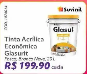Tinta acrílica econômica glasurit suvinil