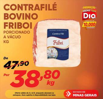 Dia Contrafilé bovino friboi porcionado a vácuo oferta