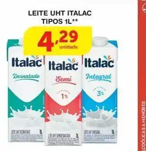 Roldão Leite uht italac tipos 1l** oferta