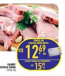 Mercantil Rodrigues Carré bisteca suína kg oferta