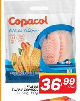 Filé de tilápia copacol 800g