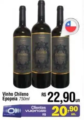 Fort Atacadista Vinho Chileno Epopeia 750ml oferta
