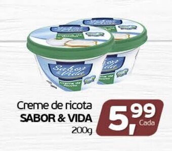 Creme de ricota Sabor & Vida 200g