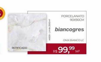 Porcelanato 90x90cm biancogres