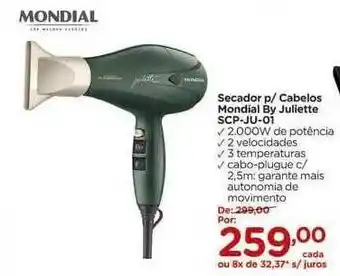 Carrefour Secador p cabelos mondial by juliette scp-ju-01 oferta