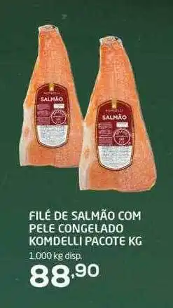 Cooper Filé de salmão com pele congelado komdelli pacote kg oferta