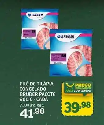 Cooper Filé de tilápia congelado bruder pacote cada oferta