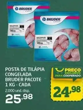 Posta de tilápia congelada pacote 1 kg cada