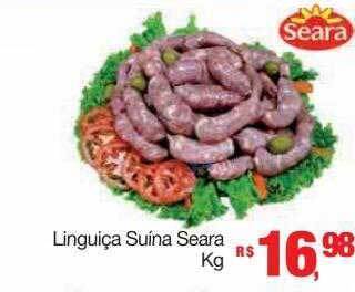 Abevê Supermercados Linguiça suína seara kg oferta