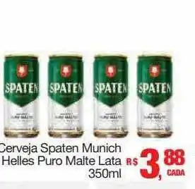 Abevê Supermercados Cerveja spatten munich helles puro malte lata oferta