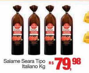 Abevê Supermercados Salame seara tipo italiano kg oferta