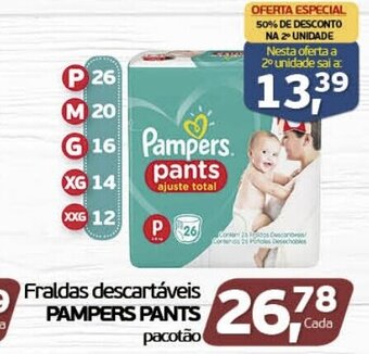 Cometa Supermercados Fraldas Descartáveis Pampers Pants oferta