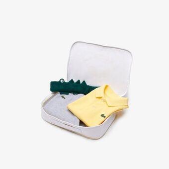 Lacoste Conjunto infantil de chocalho e pijama em algodão orgânico oferta