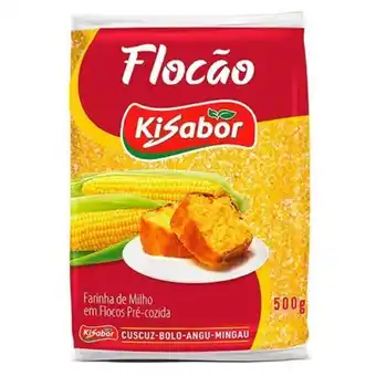 Supermercados São Vicente Farinha de milho flocão kisabor pacote 500g oferta