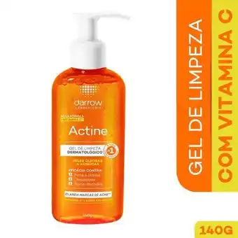 Actine gel para limpeza 140gr oleosa e acneica pump