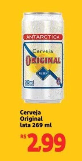 Extra Supermercado Cerveja Original lata 269ml oferta