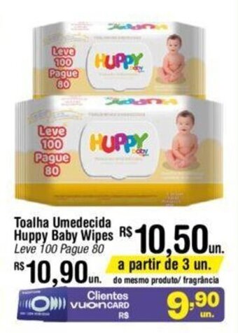 Fort Atacadista Toalha umedecida Huppy Baby Wipes oferta