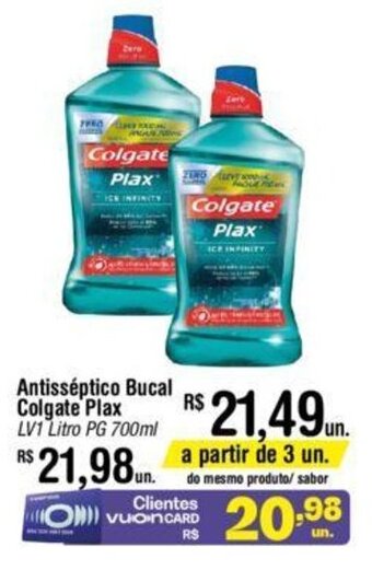 Fort Atacadista Antisséptico Bucal Colgate Plax Leve 1L pague 700ml oferta