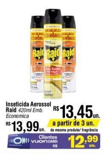 Inseticida Aerossol Raid 420ml