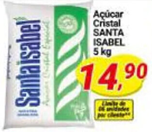 Açúcar Cristal Santa Isabel 5kg