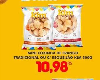 Mercadão Atacadista Mini coxinha de frango tradicional ou c- requeijão kim oferta