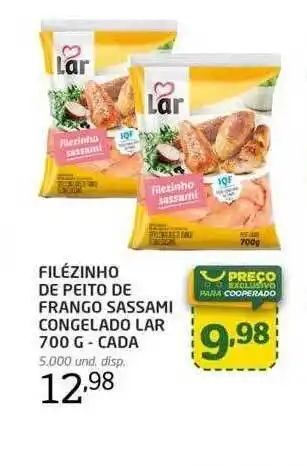 Cooper Filézinho de peito de frango sassami congelado lar oferta
