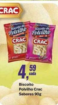 Biscoito polvilho crac sabores