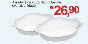 Supermercados Savegnago Assadeira de vidro nadir opaline oval oferta