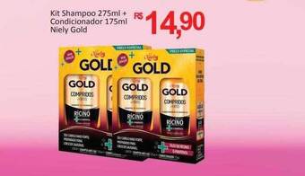 Supermercados Savegnago Kit shampoo + condicionador niely gold oferta