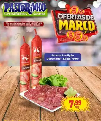Supermercado Pastorinho Salame perdigão defumado - kg oferta