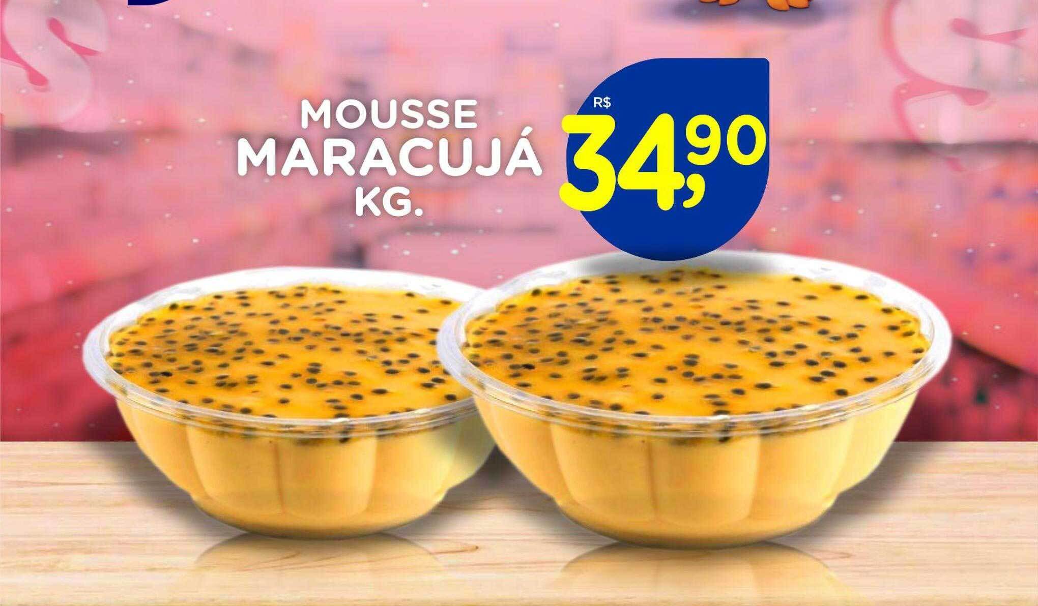 Mousse maracujá kg. oferta na Andorinha Hipermercado