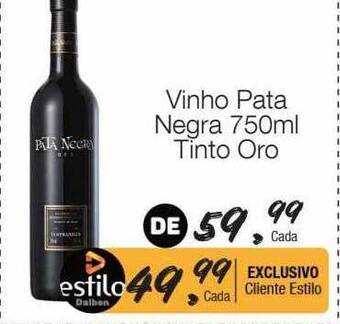 Supermercado Dalben Vinho pata negra tinto oro oferta
