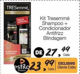 Kit tresemmé shampoo + condicionador antifrizz blindagem