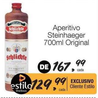 Supermercado Dalben Aperitivo steinhaeger original oferta