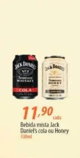 Bebida mista jack daniel's cola ou honey