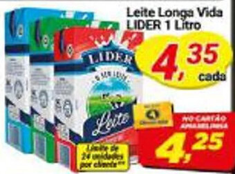Amarelinha supermercados Leite Longa Vida Lider 1L oferta