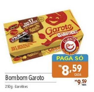 Supermercados Condor Bombom Garoto 250g oferta