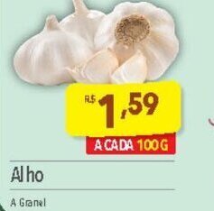 Supermercados Condor Alho a granel 100g oferta