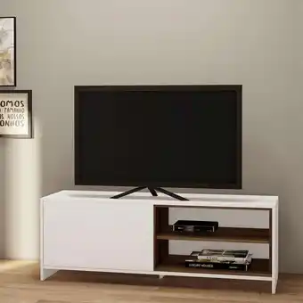 Pão de Açúcar Rack carmelo branco e madeirado 130 cm oferta