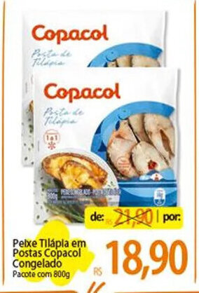 Atacadão Peixe Tilápia em Postas Copacol Congelado 800g oferta