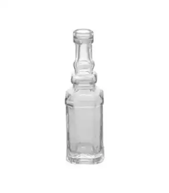 Freitas Varejo Garrafa vidro roco style square transparente decorada 3,5×3,5×11,9cm oferta