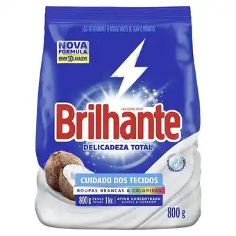 Lava roupas em pó brilhante delicadeza total pacote 800g