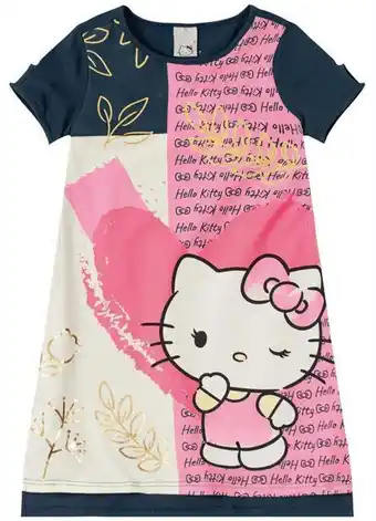 Posthaus Carinhoso - vestido evasê hello kitty marinho oferta